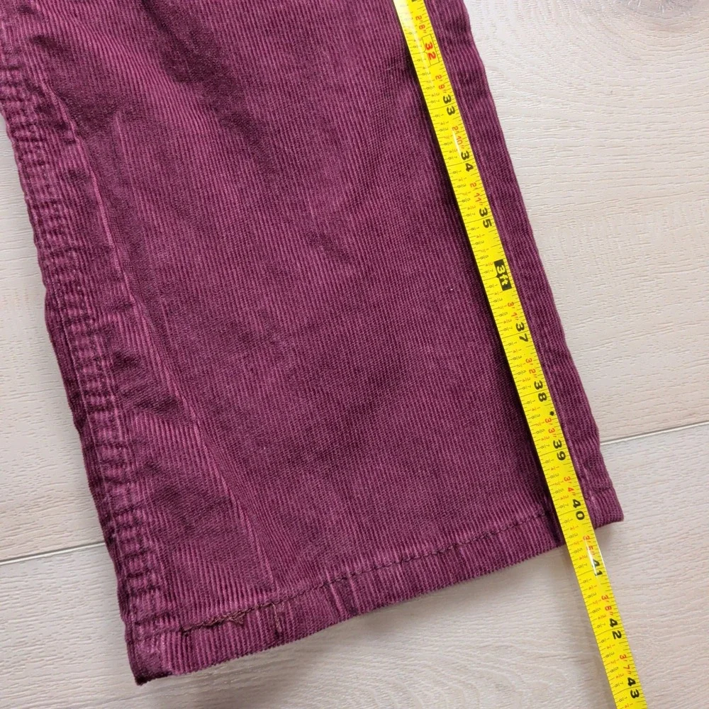 Levi's 514 Corduroy Pants Mens 32x30 Straight Fit Burgundy Maroon Stretch Pants